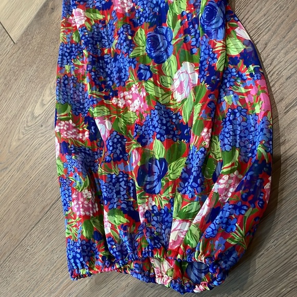 Diane Freis Vintage Floral Printed Midi Dress Size Medium - Picture 7 of 14